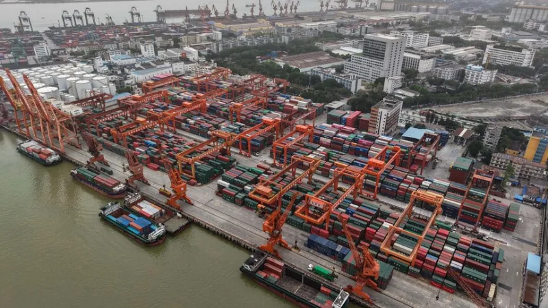 China's trade surplus has fallen to its lowest level in the past 13 months